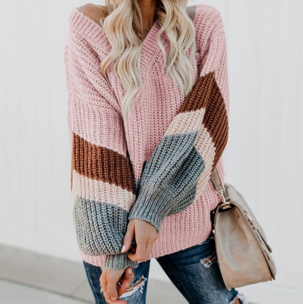 Damen-Strickpullover G266 rosa L