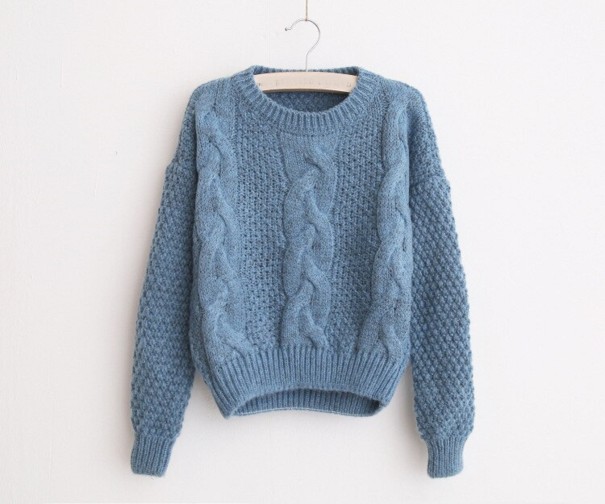 Damen-Strickpullover G290 blau