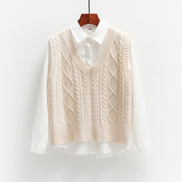 Damen-Strickweste P1419 apricot L