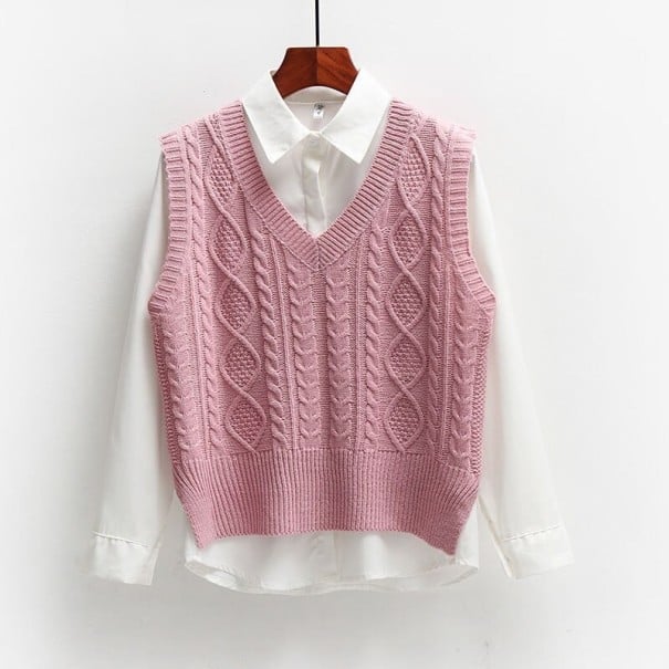 Damen-Strickweste P1419 rosa S