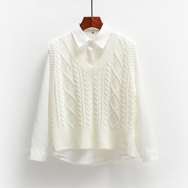 Damen-Strickweste P1419 weiß L