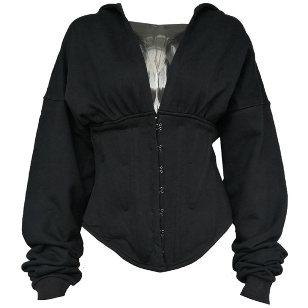 Damen-Sweatshirt in Schwarz L