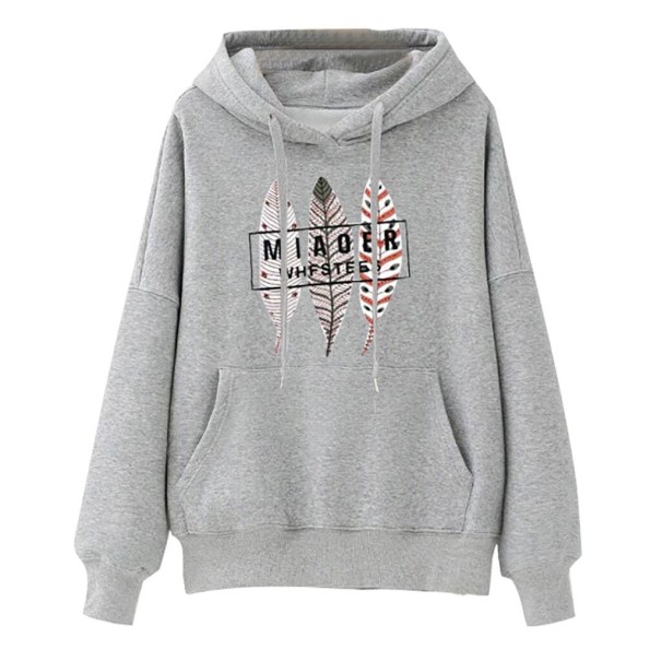 Damen-Sweatshirt mit A12-Aufdruck grau M