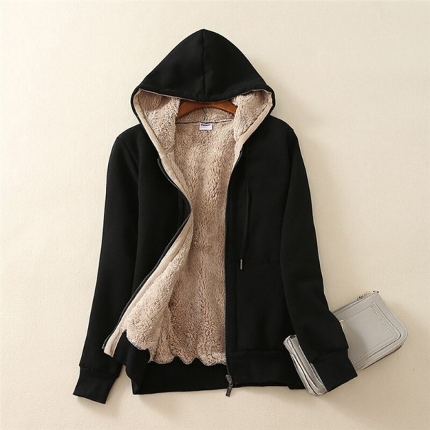 Damen-Sweatshirt mit Fell A11 schwarz S