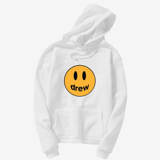Damen-Sweatshirt mit Smiley-Aufdruck weiß S