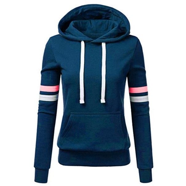 Damen-Sweatshirt mit Streifen blau S