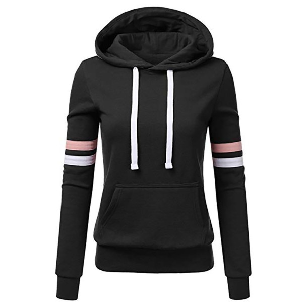 Damen-Sweatshirt mit Streifen blau L
