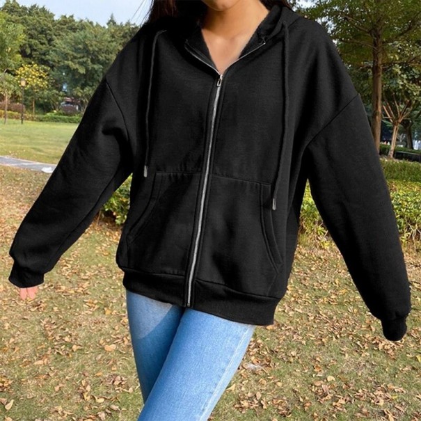 Damen-Sweatshirt P1693 schwarz L