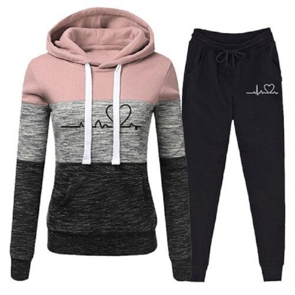 Damen-Sweatshirt und Jogginghose B887 rosa M