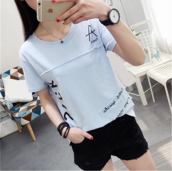 Damen-T-Shirt A1237 blau S 1