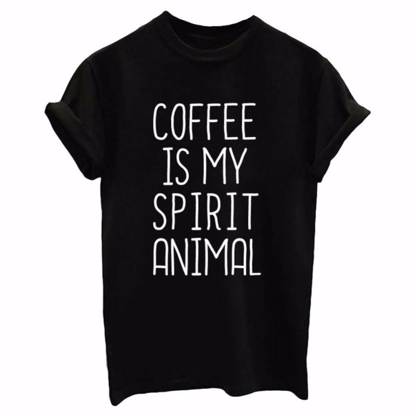 Damen-T-Shirt für Kaffeeliebhaber J1792 schwarz L