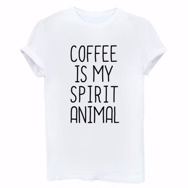 Damen-T-Shirt für Kaffeeliebhaber J1792 weiß XS