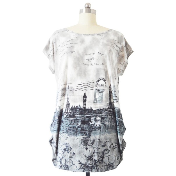 Damen-T-Shirt in Übergröße mit Aufdruck XXL 19
