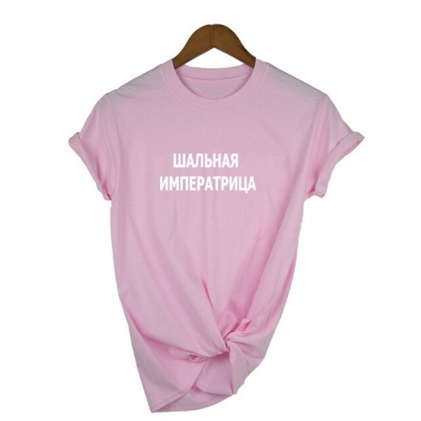 Damen-T-Shirt mit A789-Aufdruck rosa S