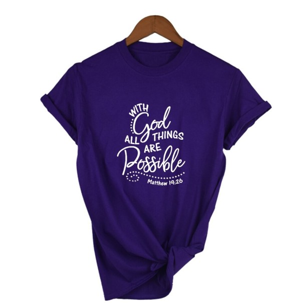 Damen-T-Shirt mit Aufdruck B298 lila S