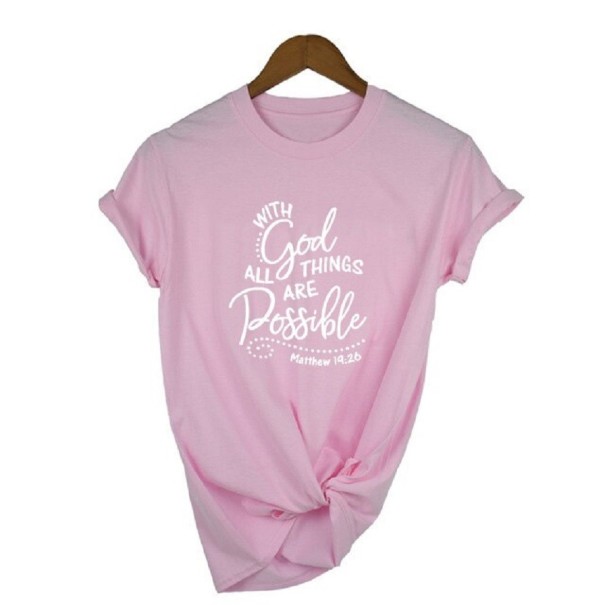 Damen-T-Shirt mit Aufdruck B298 rosa M