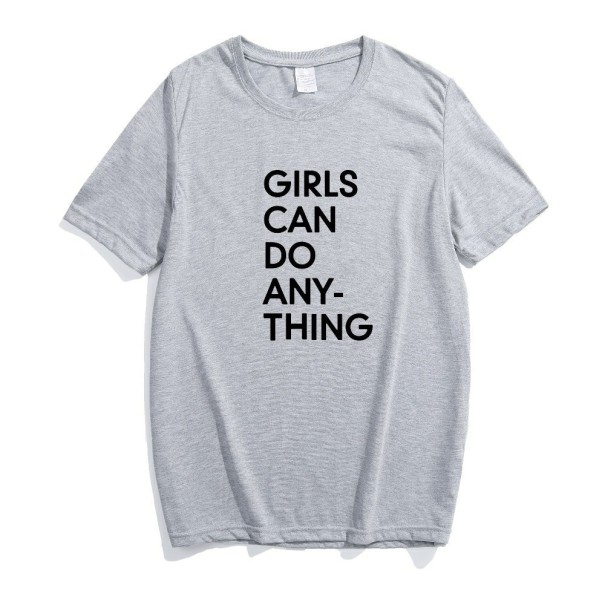 Damen-T-Shirt mit B157-Aufdruck grau L