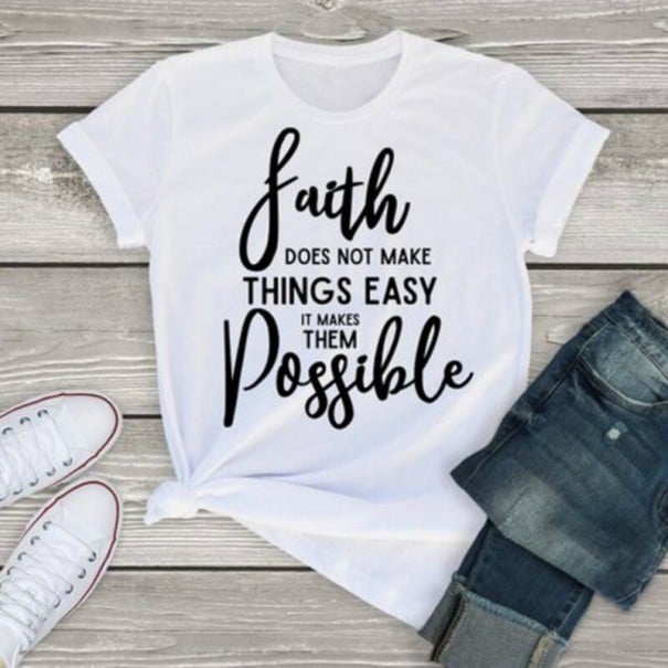 Damen-T-Shirt mit B292-Aufdruck weiß S