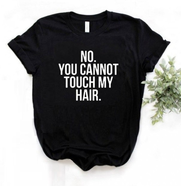 Damen-T-Shirt mit B323-Aufdruck schwarz M