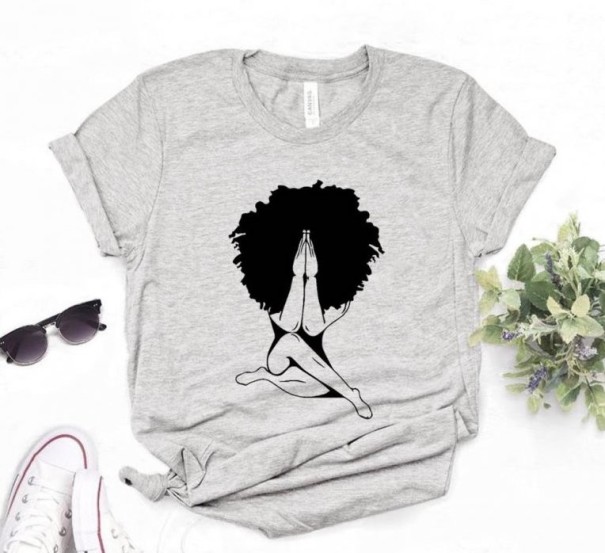 Damen-T-Shirt mit B325-Aufdruck grau XXS