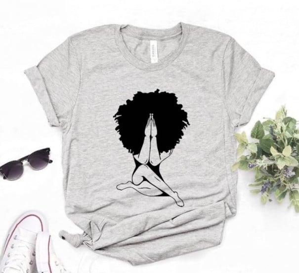 Damen-T-Shirt mit B325-Aufdruck grau XXS