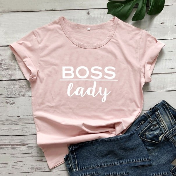 Damen-T-Shirt mit Boss Lady-Aufdruck M 5