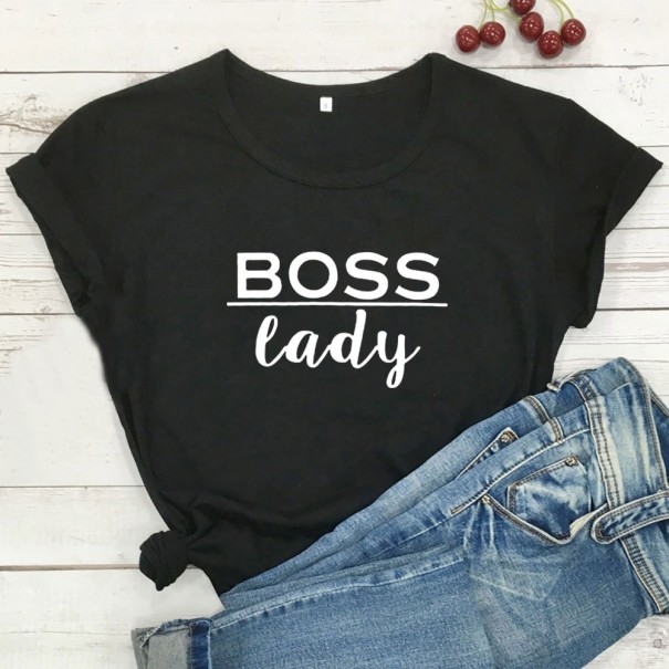 Damen-T-Shirt mit Boss Lady-Aufdruck L 1