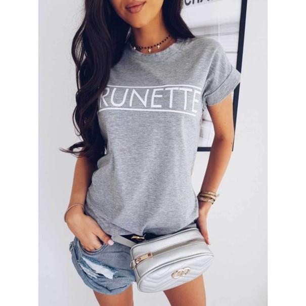Damen-T-Shirt mit der Aufschrift B70 grau M 1