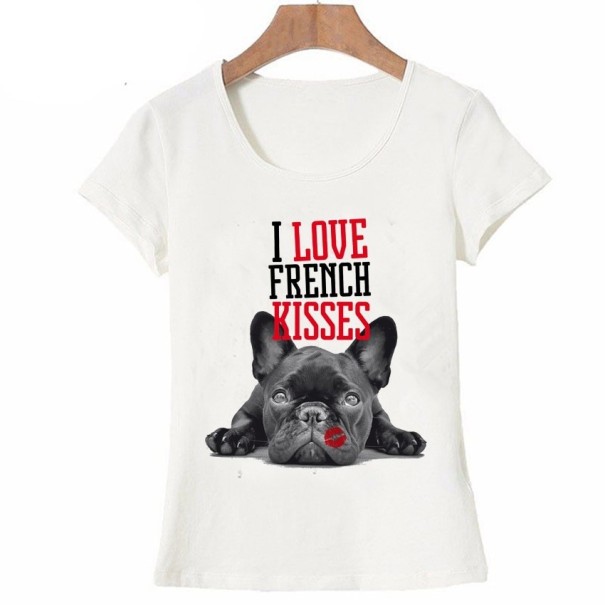 Damen-T-Shirt mit einer französischen Bulldogge L