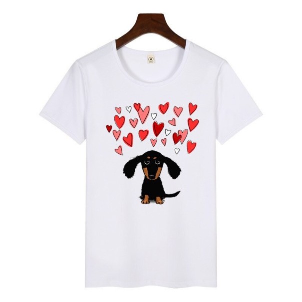 Damen-T-Shirt mit Hund L 1