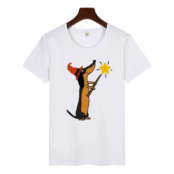 Damen-T-Shirt mit Hund XL 8