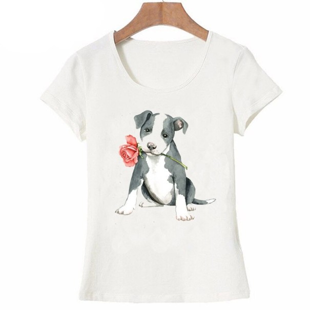 Damen-T-Shirt mit Hundeaufdruck A1312 XS 4