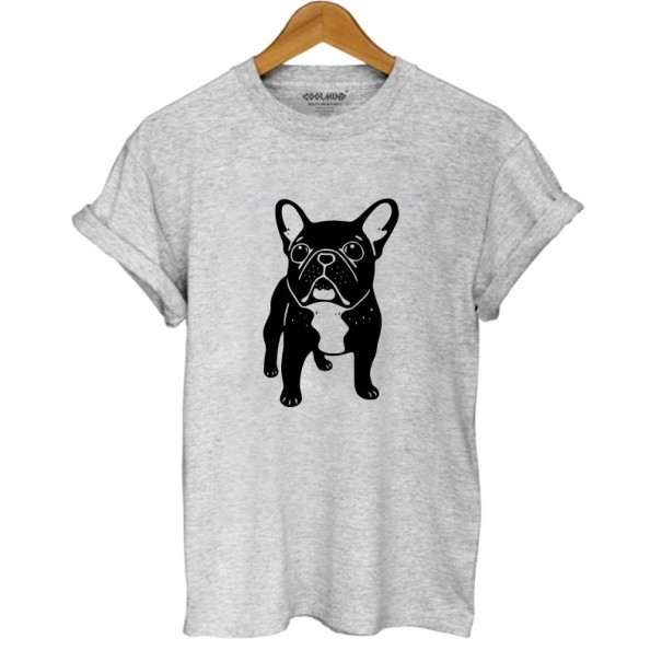 Damen-T-Shirt mit Hundeaufdruck A953 L 10