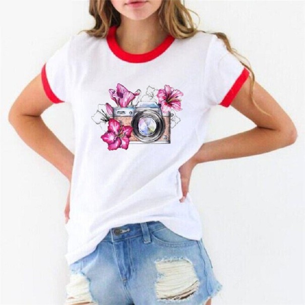 Damen-T-Shirt mit Kameraaufdruck XS 3