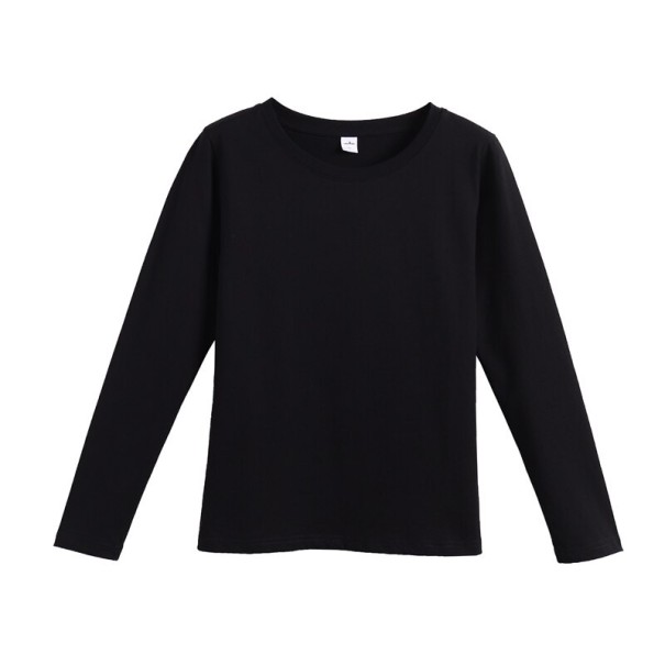 Damen-T-Shirt mit langen Ärmeln A984 schwarz XS