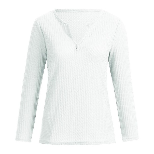Damen-T-Shirt mit langen Ärmeln B154 weiß XL
