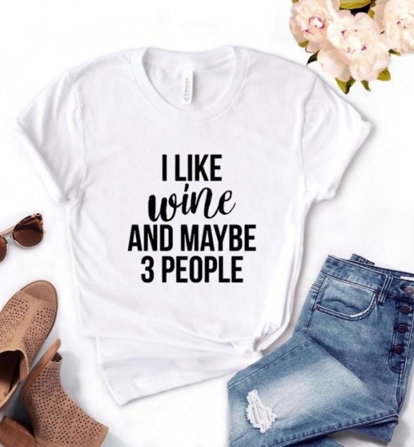 Damen-T-Shirt mit lustigem Aufdruck B314 weiß S