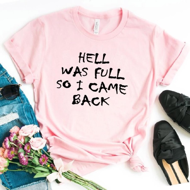 Damen-T-Shirt mit lustigem Aufdruck B88 rosa S