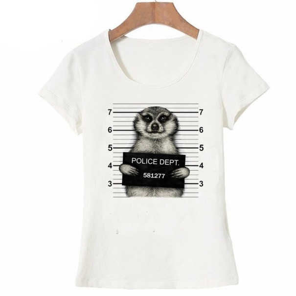 Damen-T-Shirt mit lustigem Tierprint B409 S 1