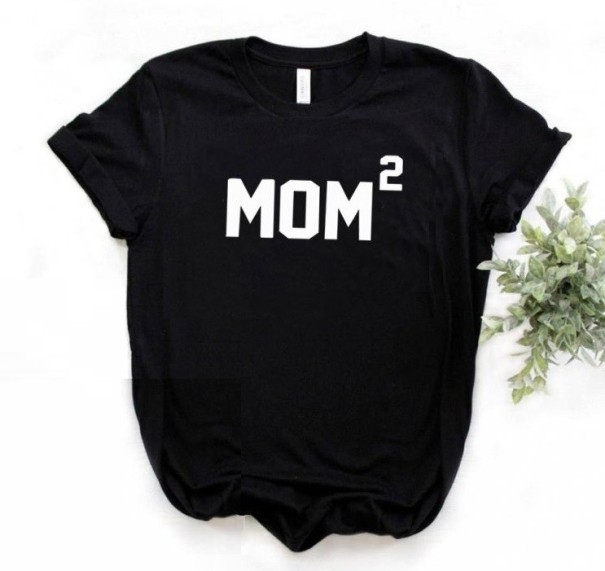 Damen-T-Shirt mit Mom-Aufdruck schwarz XL
