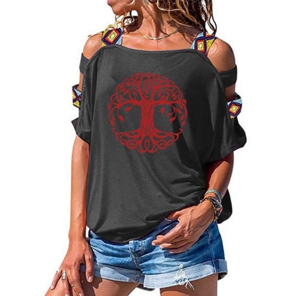 Damen-T-Shirt mit Schlitzen A1258 M 6