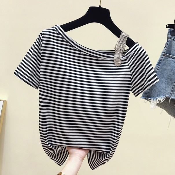 Damen-T-Shirt mit Strasssteinen A1327 S 2