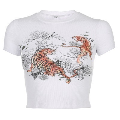 Damen-T-Shirt mit Tigern M