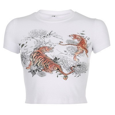 Damen-T-Shirt mit Tigern S