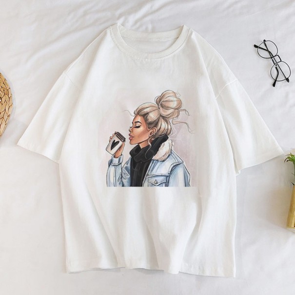Damen-T-Shirt mit weiblichem Aufdruck A1236 L 6