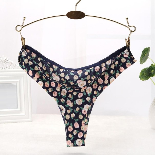 Damen-Tanga mit Blumen Gloria M 3