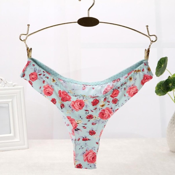 Damen-Tanga mit Blumen Gloria M 8