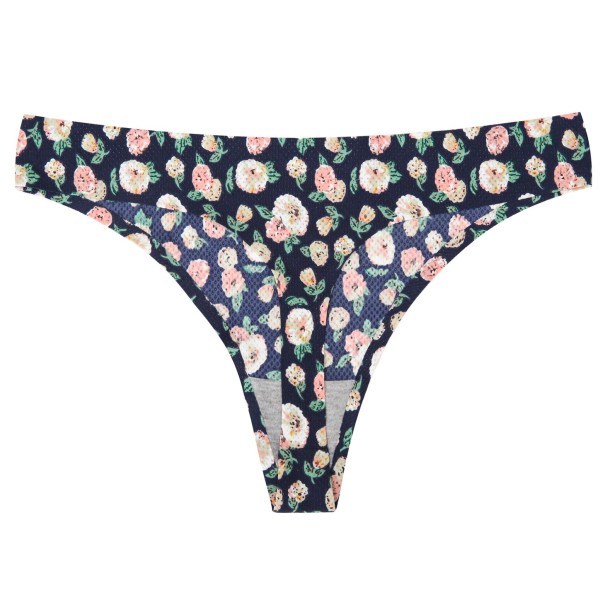 Damen-Tanga mit Blumenprint M 2