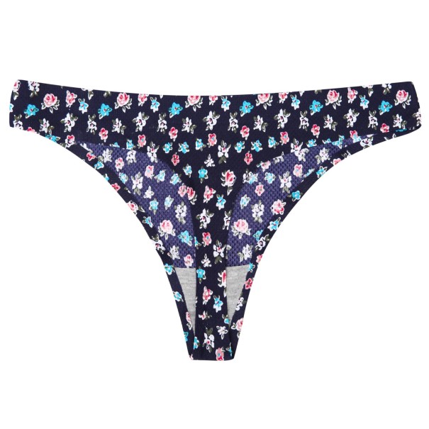 Damen-Tanga mit Blumenprint XS 5