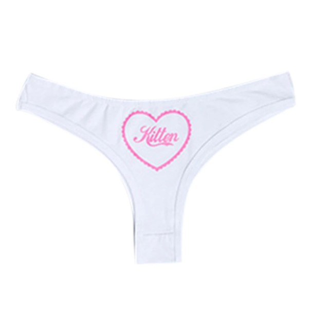 Damen-Tanga mit Herz weiß S